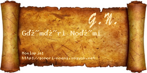 Gömöri Noémi névjegykártya